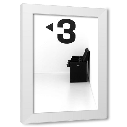 Choose A Number White Modern Wood Framed Art Print by van Son, Greetje