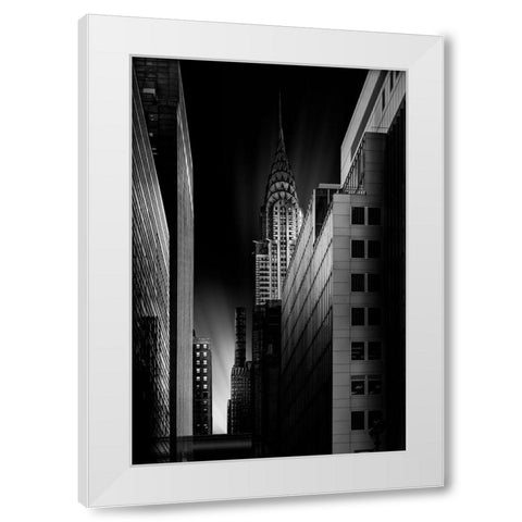 Dark City White Modern Wood Framed Art Print by Ruiz Dueso, Jorge