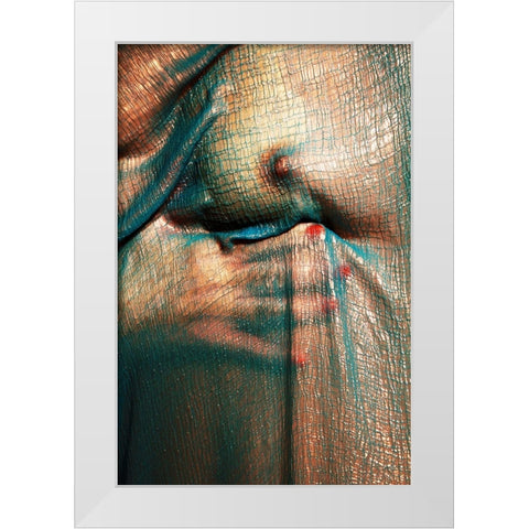 Untitled White Modern Wood Framed Art Print by Bousca, Bogdan