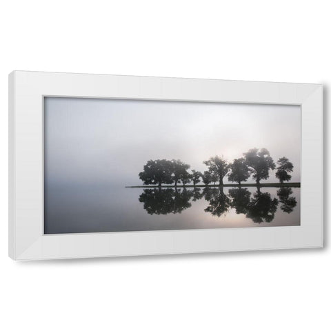 Before My Coffee... White Modern Wood Framed Art Print by Linkhart, Andy