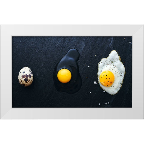 The Egg Way White Modern Wood Framed Art Print by Karina, Aleksandrova