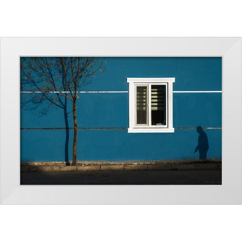 Shadow White Modern Wood Framed Art Print by Pancareken, Yavuz