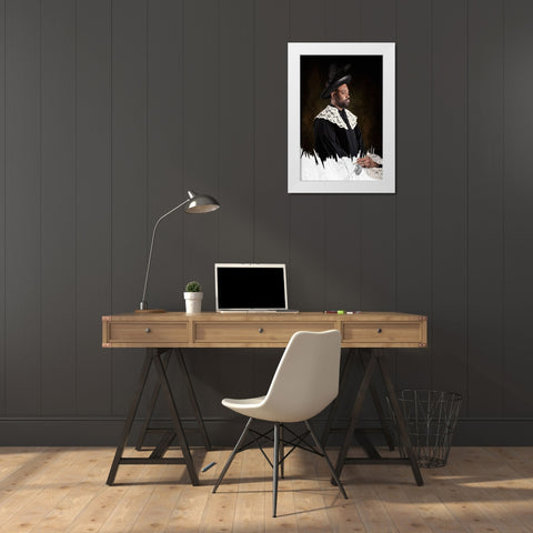 Painting A Dutch Rembrand White Modern Wood Framed Art Print by Kayen-Mouthaan, Carola