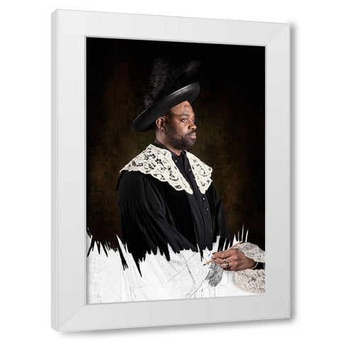 Painting A Dutch Rembrand White Modern Wood Framed Art Print by Kayen-Mouthaan, Carola