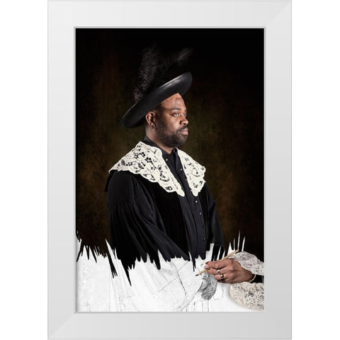 Painting A Dutch Rembrand White Modern Wood Framed Art Print by Kayen-Mouthaan, Carola