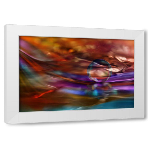 Transparent White Modern Wood Framed Art Print by Westum, Heidi