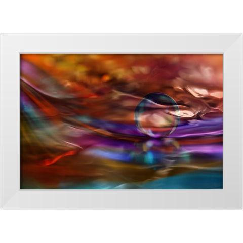 Transparent White Modern Wood Framed Art Print by Westum, Heidi