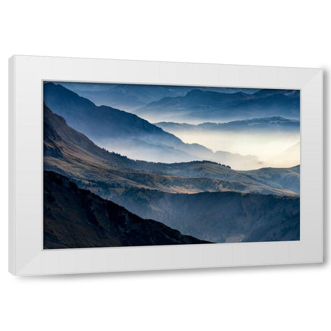 Light And Shadow White Modern Wood Framed Art Print by Landolt, Susanne