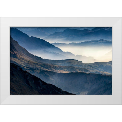 Light And Shadow White Modern Wood Framed Art Print by Landolt, Susanne