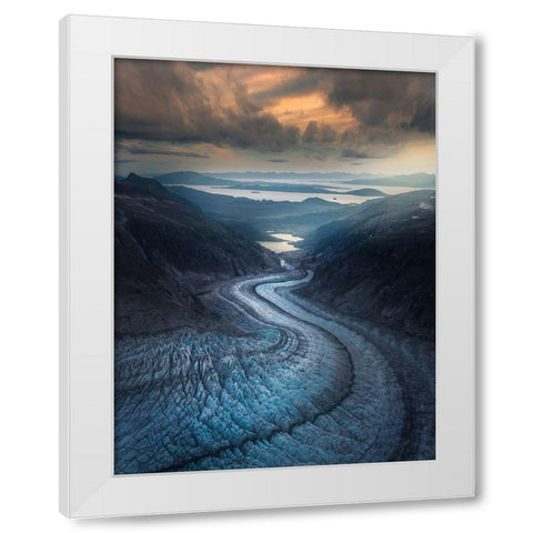 Snake Glacier White Modern Wood Framed Art Print by S. Chia, James