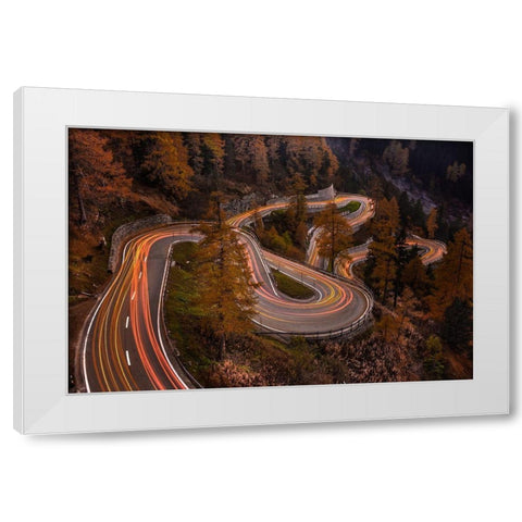 Unwinding White Modern Wood Framed Art Print by Agazzi, Andreas