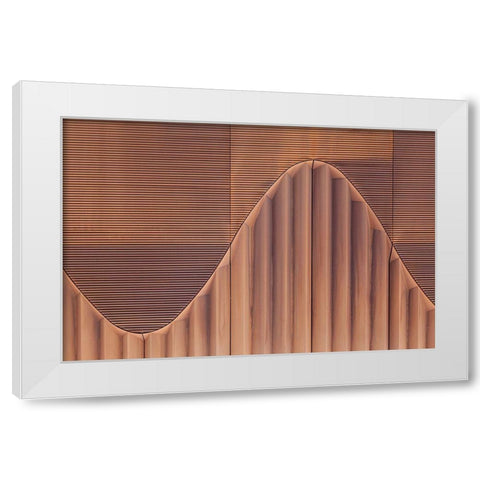 Wavelength White Modern Wood Framed Art Print by Van De, Jeroen