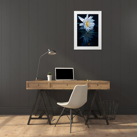 Reflecting World White Modern Wood Framed Art Print by Suzuki, Takashi