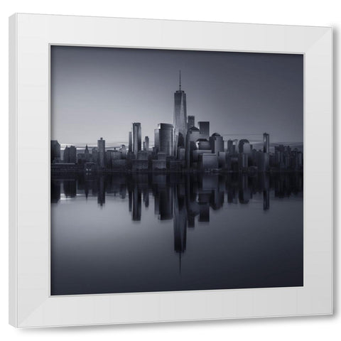 Here comes the day White Modern Wood Framed Art Print by Ruiz Dueso, Jorge