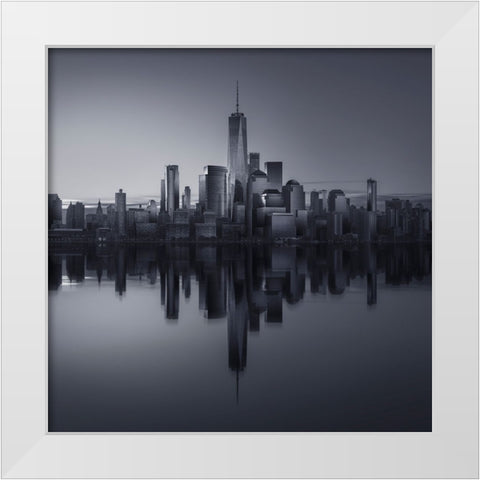 Here comes the day White Modern Wood Framed Art Print by Ruiz Dueso, Jorge