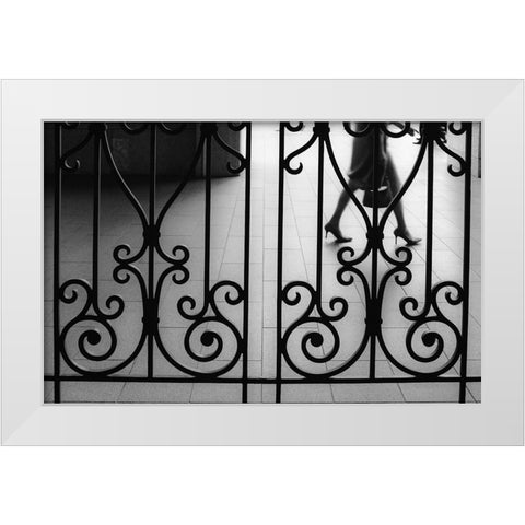 Street 15 White Modern Wood Framed Art Print by Miyagi, Masahiro