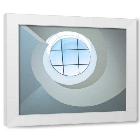 Looking Up White Modern Wood Framed Art Print by Wogeck, Marianne
