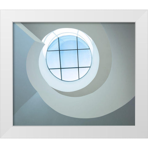 Looking Up White Modern Wood Framed Art Print by Wogeck, Marianne