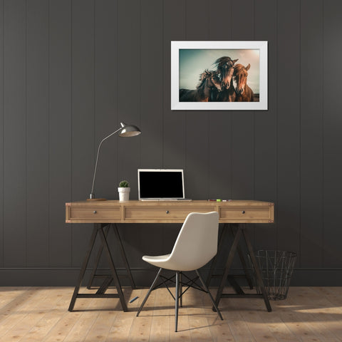 Family Portrait White Modern Wood Framed Art Print by Hennen, Marcus