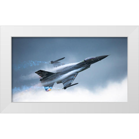 Vador White Modern Wood Framed Art Print by Wrobel, Piotr