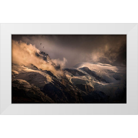 Boys With Unfolded Wings White Modern Wood Framed Art Print by Svoboda Mqep, Peter