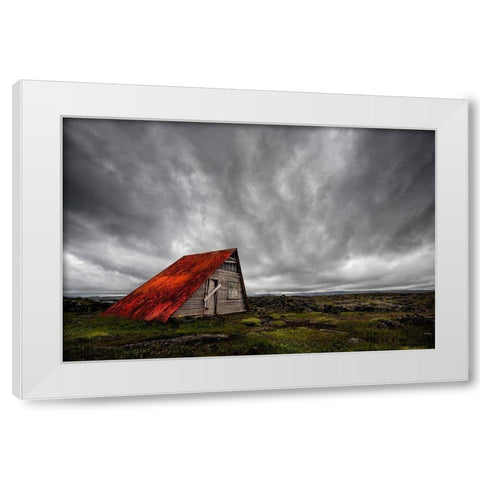 Crazy Sky White Modern Wood Framed Art Print by H. Ingibergsson, Torsteinn