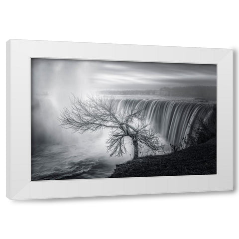 Niagara Fall White Modern Wood Framed Art Print by Deng, Larry