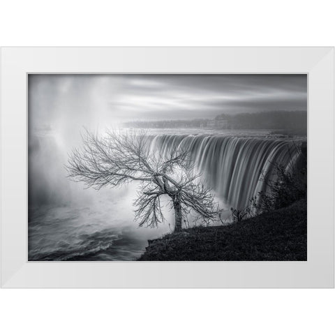 Niagara Fall White Modern Wood Framed Art Print by Deng, Larry