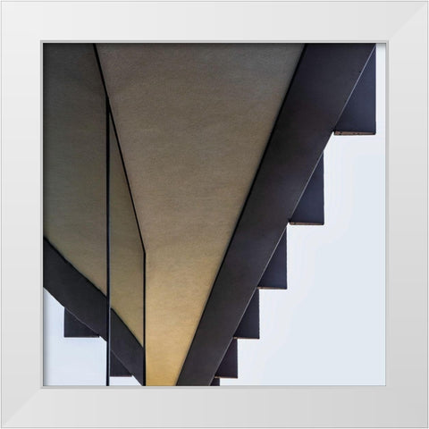 Facciata Dentata White Modern Wood Framed Art Print by Claes, Gilbert