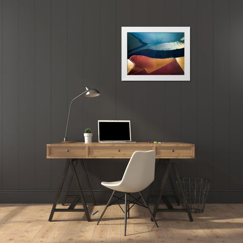 Salt Flats 005 White Modern Wood Framed Art Print by Darby, Rob