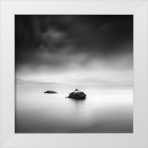 Saint Nicholas (Volos) White Modern Wood Framed Art Print by Digalakis, George