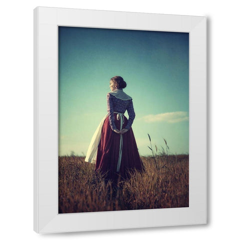 Prairie White Modern Wood Framed Art Print by Russocka, Magdalena