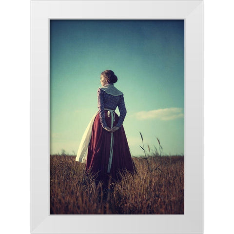 Prairie White Modern Wood Framed Art Print by Russocka, Magdalena