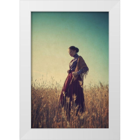 Prairie White Modern Wood Framed Art Print by Russocka, Magdalena