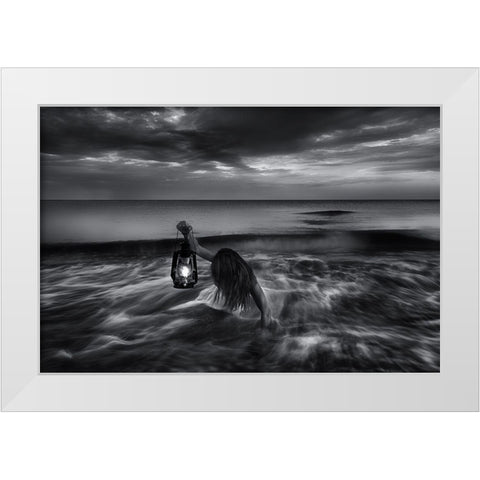 Lost White Modern Wood Framed Art Print by Kaimaki, Maria