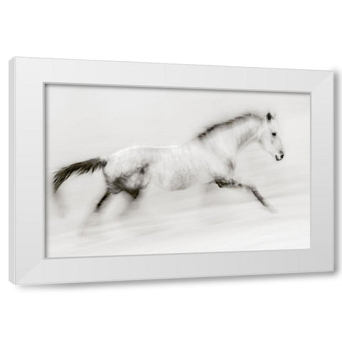 The Unique Brush Stroke White Modern Wood Framed Art Print by Benezech, Martine