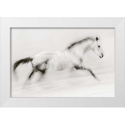 The Unique Brush Stroke White Modern Wood Framed Art Print by Benezech, Martine