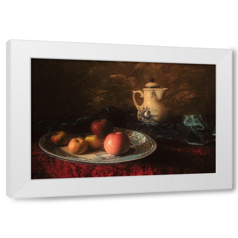 Untitled White Modern Wood Framed Art Print by Ustinagreen