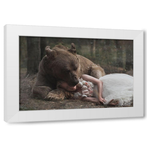 Untitled White Modern Wood Framed Art Print by Barantseva, Olga