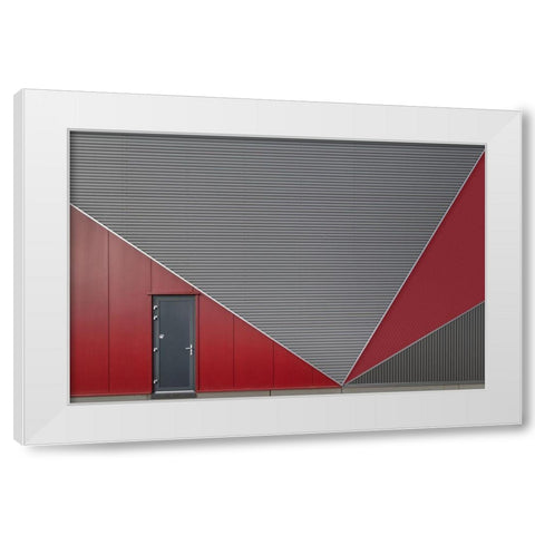 The Black Door White Modern Wood Framed Art Print by Luycx, Theo