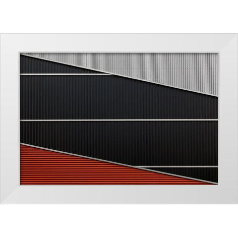 Wall White Modern Wood Framed Art Print by Luycx, Theo