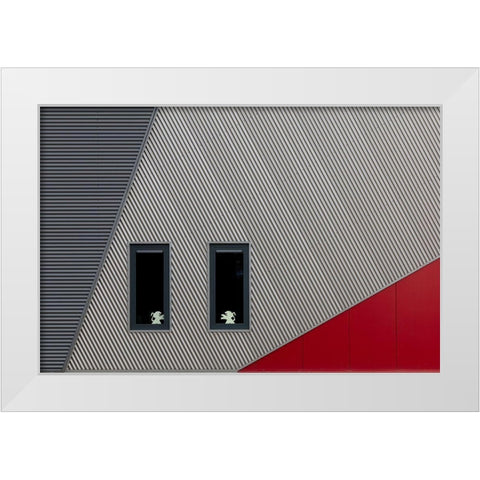 The White Lions White Modern Wood Framed Art Print by Luycx, Theo