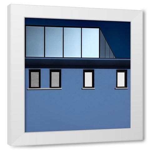 Out Of The Blue White Modern Wood Framed Art Print by Claes, Gilbert