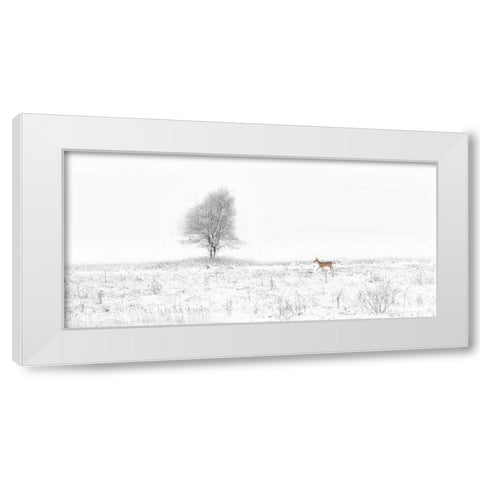 Christmas Coming White Modern Wood Framed Art Print by Cheng, Yu