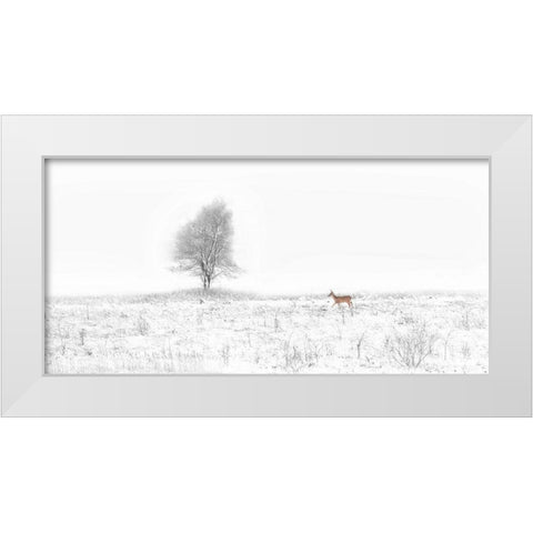 Christmas Coming White Modern Wood Framed Art Print by Cheng, Yu