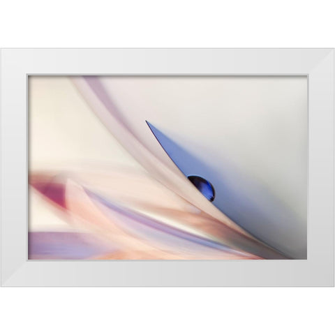The Blue Drop White Modern Wood Framed Art Print by Westum, Heidi