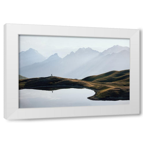 Koruldi White Modern Wood Framed Art Print by Ziomek, Witold