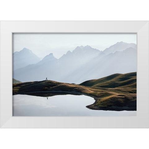 Koruldi White Modern Wood Framed Art Print by Ziomek, Witold