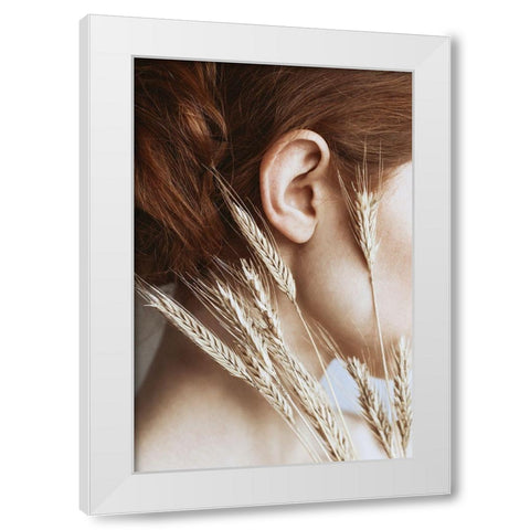 Rye White Modern Wood Framed Art Print by Gorecka, Dorota