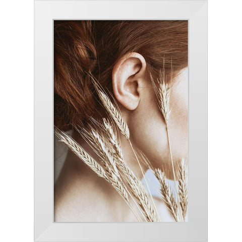 Rye White Modern Wood Framed Art Print by Gorecka, Dorota